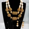 Ekanem white and gold  beads