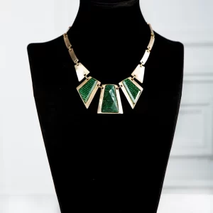 Oluchi Emerald Green and gold costume jewelery