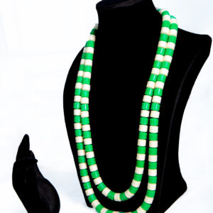 GREEN AND WHITE FAUX CORAL
