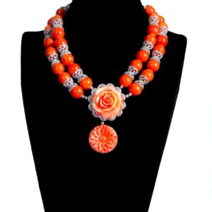 Omoshewa beaded necklace
