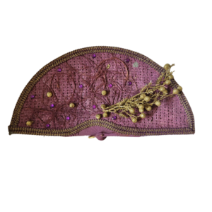 Purple bridal hand fan