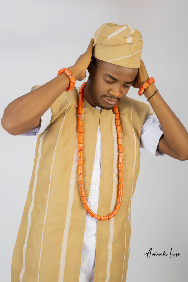 Aso Oke Sleevelss Coat