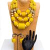 Adaugo yellow beaded set