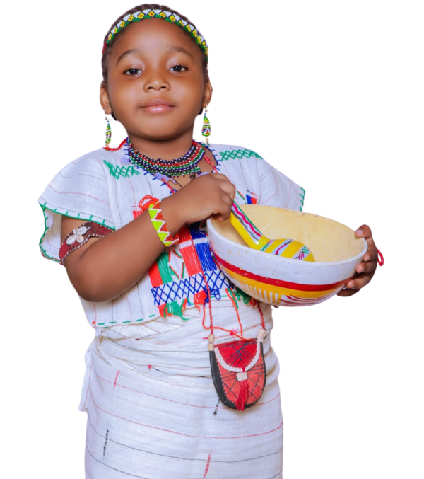 Fatimah, Fulani girl combo costume.