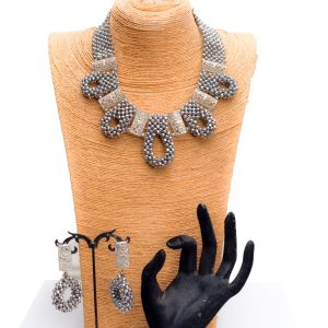 Oreoluwa silver and white bead