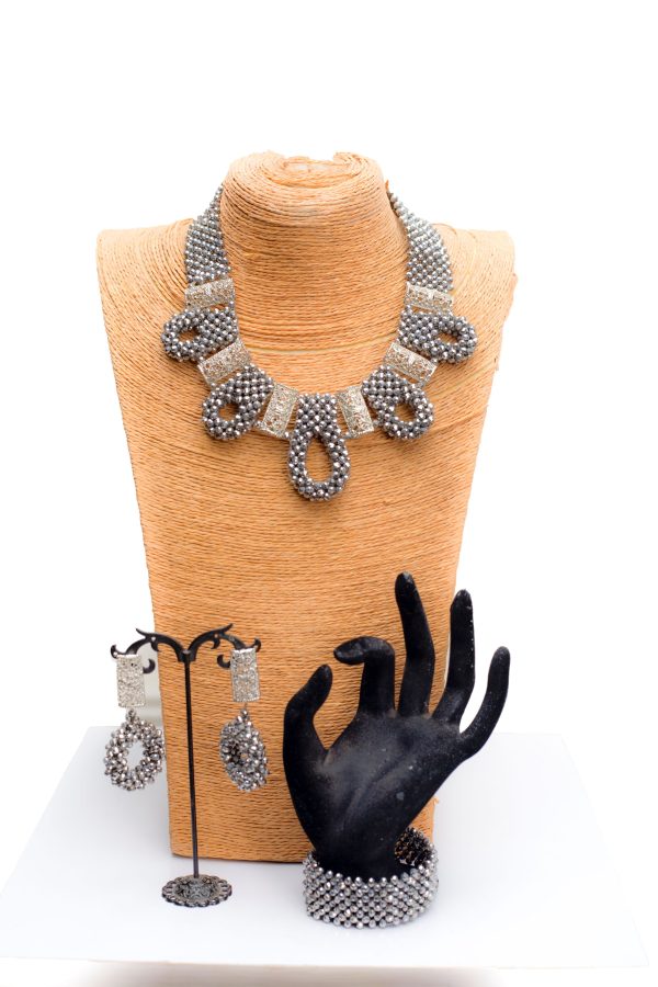 Oreoluwa silver and white bead
