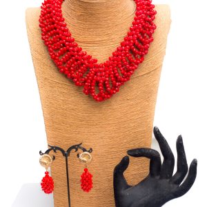 Omowumi red multi-layered bead