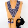 Adesewa multi-layered blue and white bead.