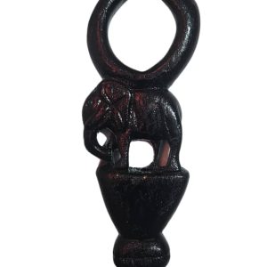 Black Elephant Wooden Staff