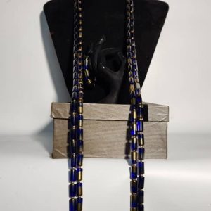 Egoyibo blue and brown glass beads (Men)
